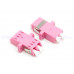 AD-2LF-2LF-OM4-MM LC OM4耦合器雙工雙耳 OM4 帶法蘭LC雙工多模光纖耦合器 LC/OM4雙工多模有耳LC型一體式光纖法蘭盤 耦合器適配器電信級